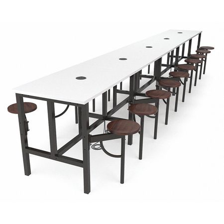Standing Height Table,20seats,wal/white