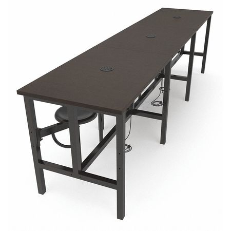 Standing Height Table,6seats,darkv/wal (