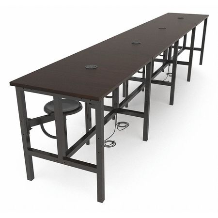 Standing Height Table,8seats,darkv/wal (