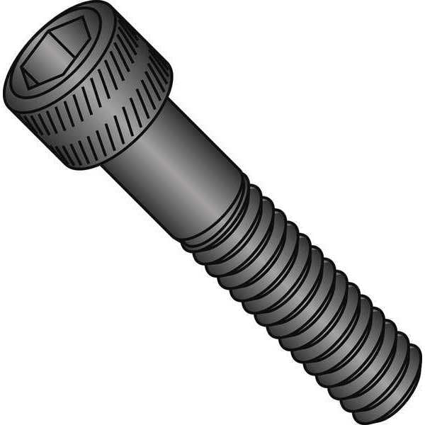 #0-80 Socket Head Cap Screw, Black Oxide Alloy Steel, 1/8 in Length, 100 PK