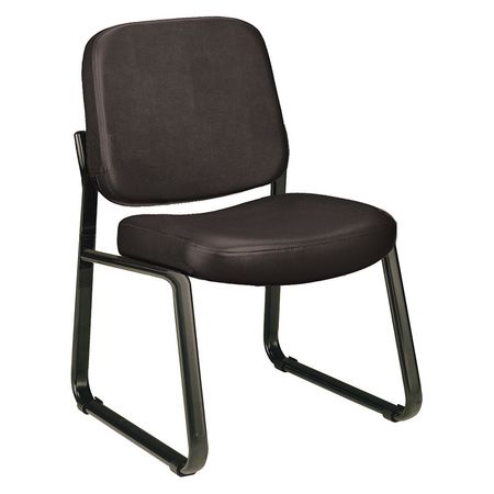 Armless Reception Chair,black Vinyl (1 U