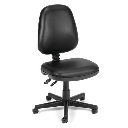 Computer Task Chair,black Vinyl (1 Units