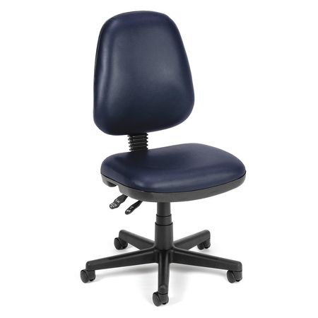 Computer Task Chair,navy Vinyl (1 Units