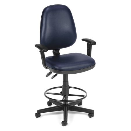 Computer Task Chair W/arms+dk,navy (1 Un