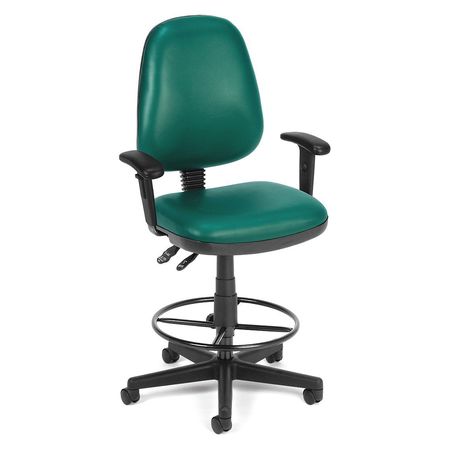 Computer Task Chair W/arms+dk,teal (1 Un
