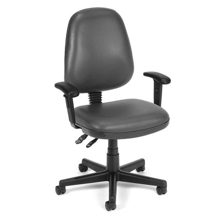 Computer Task Chair W/arms,chrcl Vnyl (1