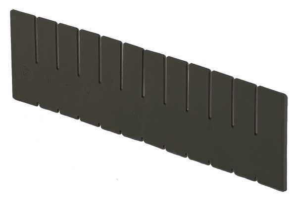 Plastic Divider, Black, 15 9/16 in L, Not Applicable W, 4 7/16 in H