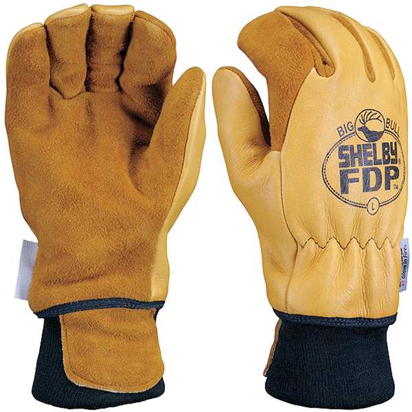 Firefighters Gloves,m,elkhide Lthr,pr (1