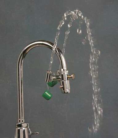 Eyewash W/diverter,faucet Mount,4 In W (