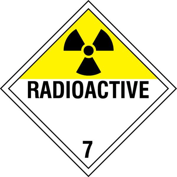 Vehicle Placard,radioactive With Pic (1