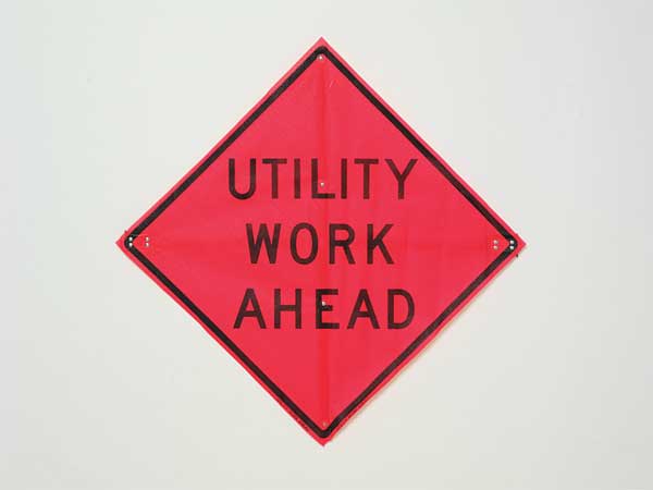 Road Construction Sign,36"h,36"w,mesh (1