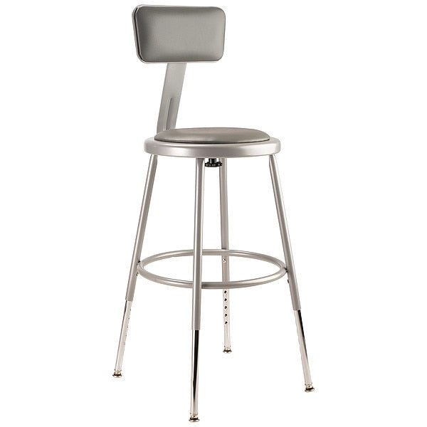 Round Stool,yes Backrest,19 In To 27 In