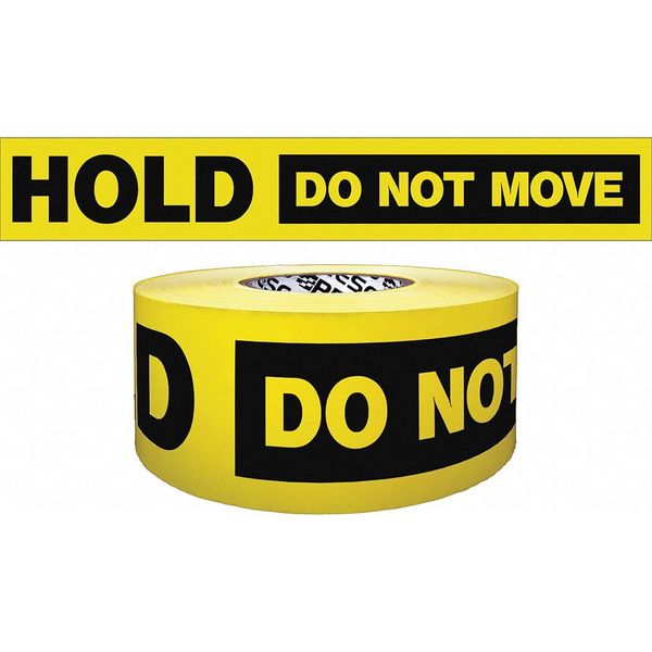 Barricade Tape, Yellow/Black, 1000ft x 3In