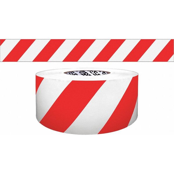 Barricade Tape, Red/White, 200 ft x 3 In