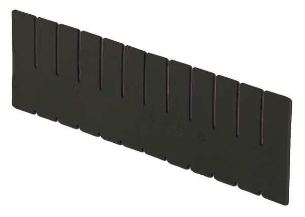 Plastic Divider, Black, 15 1/4 in L, Not Applicable W, 4 7/16 in H