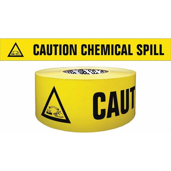 Barricade Tape, Yellow/Black, 500ft x 3 In