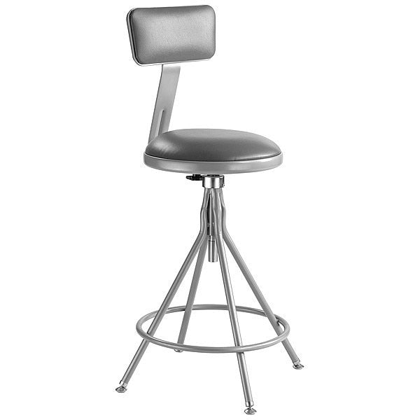 Round Stool,yes Backrest,24 In To 28 In