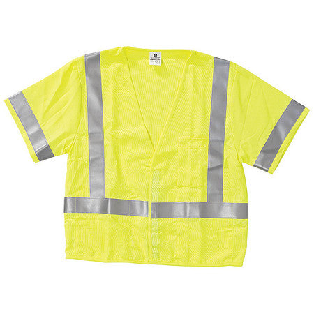 Flame Resist Vest,class 3,2xl,lime (1 Un