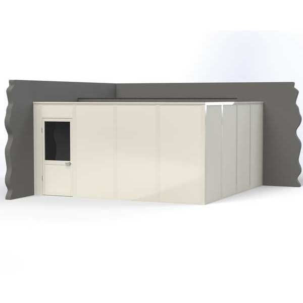 2-Wall Modular In-Plant Office, 8 ft H, 16 ft W, 16 ft D, White
