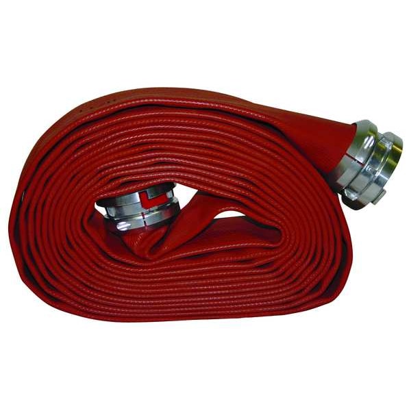 Supply Line Fire Hose, Dia. 3 In., Red