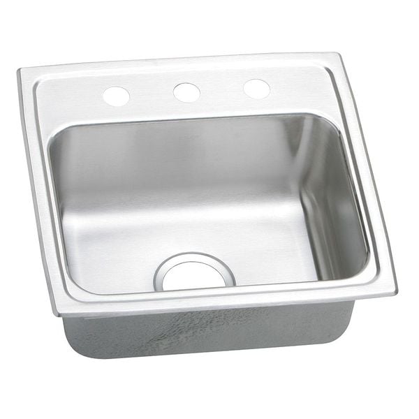 Drop-In Sink, 3 Hole, Lustrous Highlighted Satin Finish