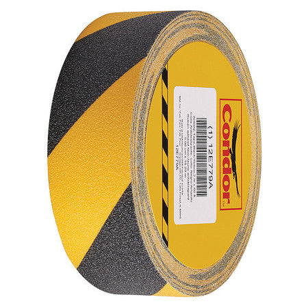 Anti-slip Tape,black/yellow,2"w, 60 Grit