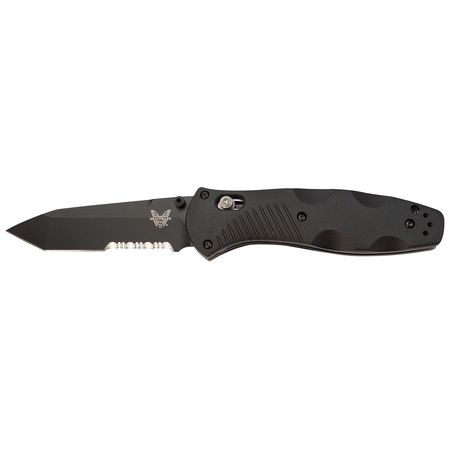 Folding Knife,serrated,tanto,blk,3-5/8 (