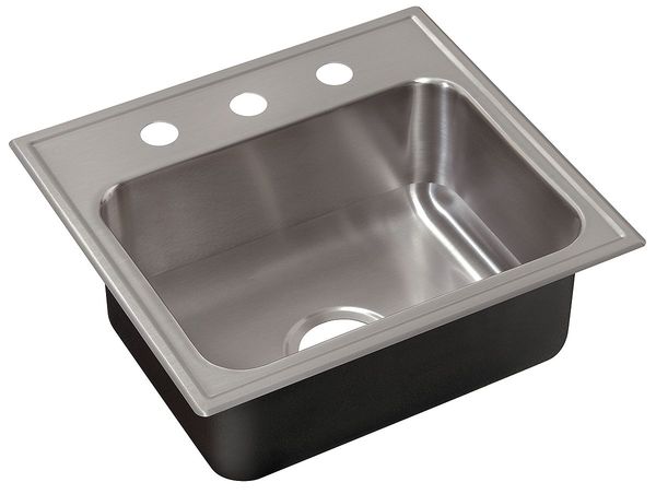 Drop-in Sink With Faucet Ledge,19 In. L