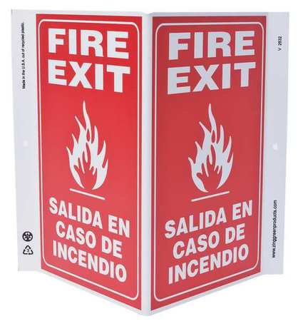 Sign,fire Exit,11"x7" (1 Units In Ea)