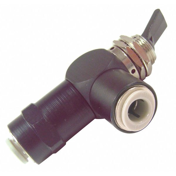 Toggle Valve, NC, 1/4 In, Push In