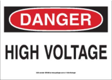 Sign,10x14,high Voltage,vinyl (1 Units I