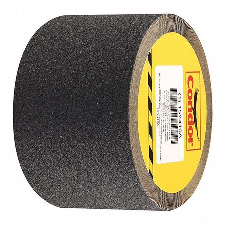 Anti-slip Tape,60ft. L,black,4"w,80 Grit
