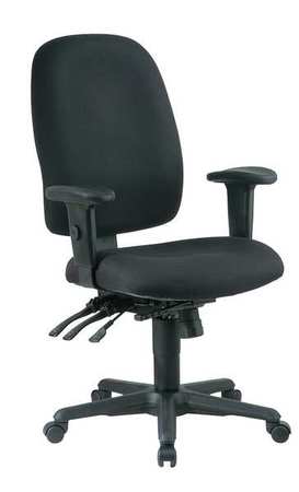 Desk Chair,fabric,black,18-21" Seat Ht (