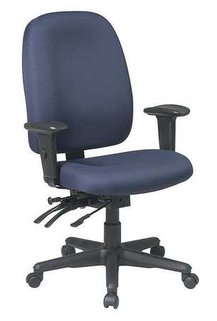 Desk Chair,fabric,navy,17-21" Seat Ht (1