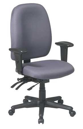 Desk Chair,fabric,gray,17 To 21" Seat Ht