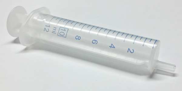 Plastic Syringe, Luer Slip, 10 mL, PK100