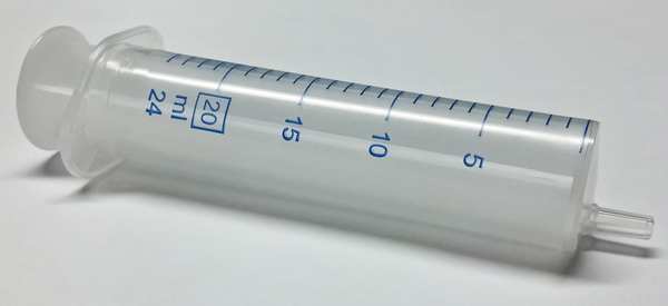 Plastic Syringe, Luer Slip, 20 mL, PK100