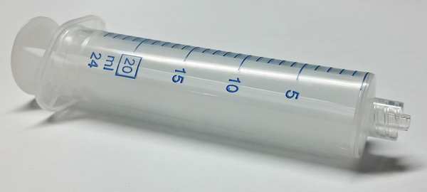 Plastic Syringe, Luer Lock, 20 mL, PK100