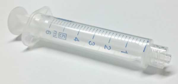 Plastic Syringe, Luer Lock, 5 mL, PK100