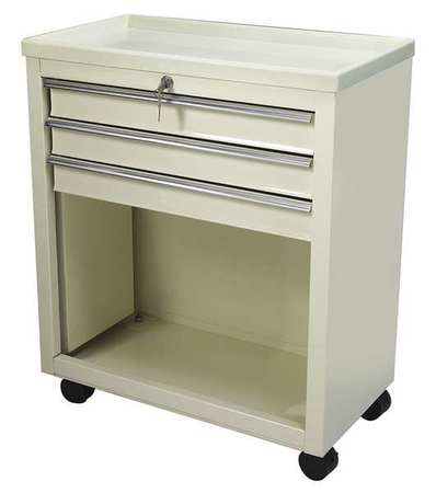 Bedside Cart,13x24x29,beige,3 Drawer (1