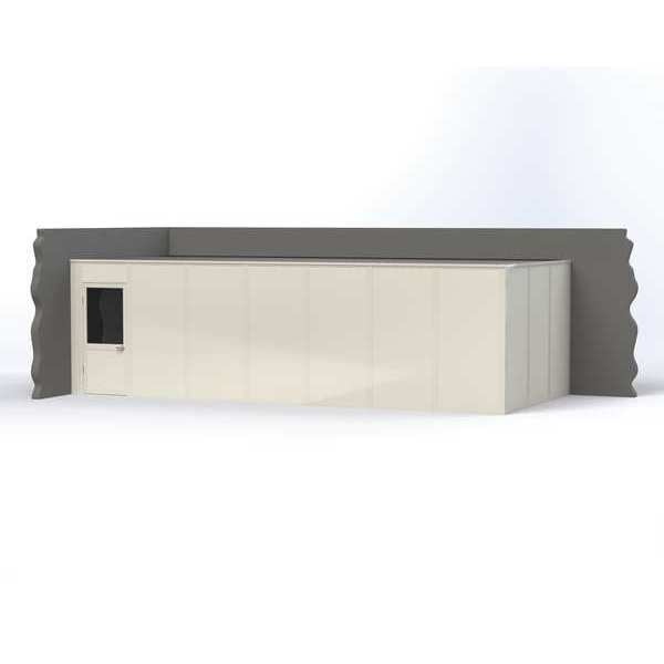 2-Wall Modular In-Plant Office, 8 ft H, 28 ft W, 12 ft D, White