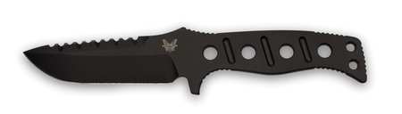 Fixed Blade Knife,fine,4-1/4 In,black (1