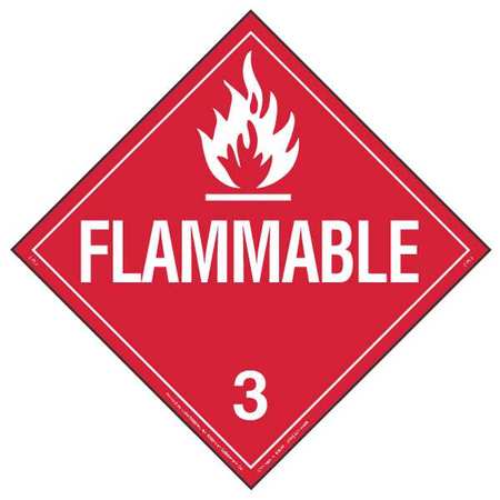 Placard,10-3/4inx10-3/4in,flammable (1 U
