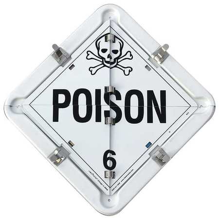 Placard,13-1/2inx13-1/2in,poison (1 Unit