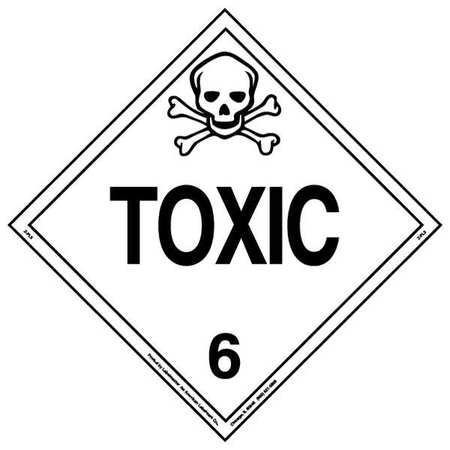Placard,10-3/4inx10-3/4in,toxic,pk10 (1
