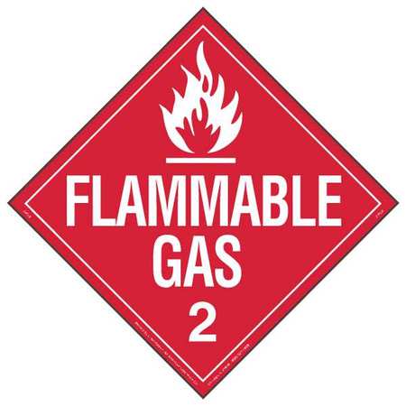 Placard,10-3/4inx10-3/4in,flammable Gas
