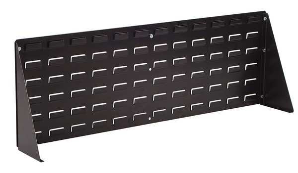 Steel Louvered Bench Rack, 36 in W x 5 3/4 in D x 12 in H, Black