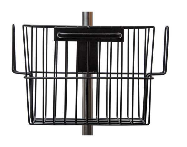 Basket, Pole Mounted, Stainless Steel, Blk