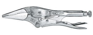 9" Long Nose Locking Pliers With Wire Cutter